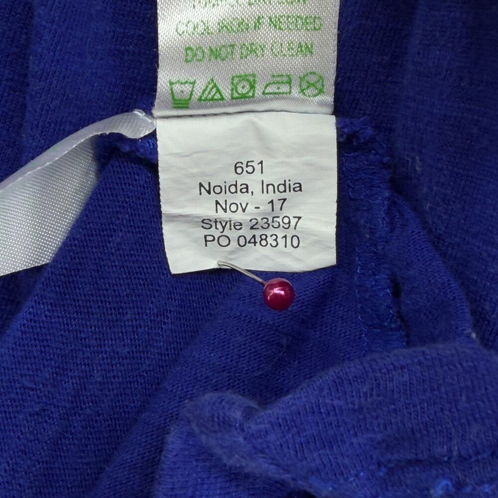LILLY PULITZER Dress L Essie Tank Mini Smocked Popover Cotton Modal Blue - Picture 9 of 12